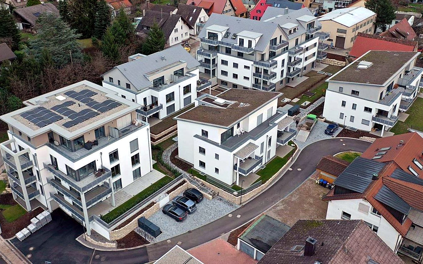 Luftbild der Wohnanlage Winzergarten